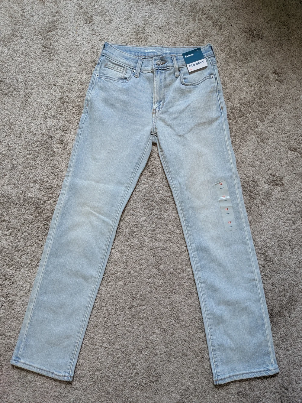 Old Navy Girls Size 12 Skinny Jeans Light Wash Built-in Flex NWT